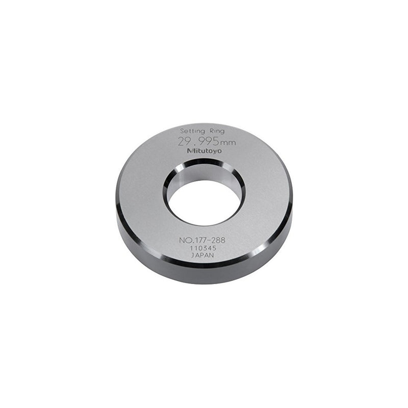 Mitutoyo 177-288 Setting Ring, 30mm Size, 15mm Width, 71mm Outside Diameter, /-1.5Micrometer Accuracy