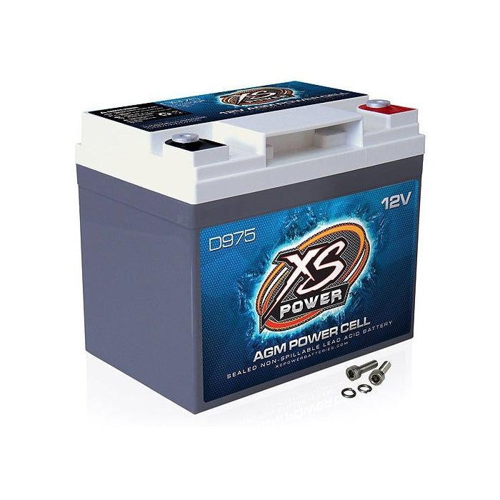 XS Power D975 XS Series 12V 2,100 Amp AGM High Output Battery with M6 Terminal Bolt