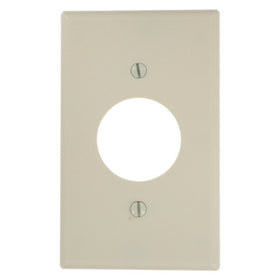 Leviton 78004 1-Gang Single 1.406 Inch Hole Device Receptacle Wallplate, Standard Size, Thermoset, Device Mount, Light Almond