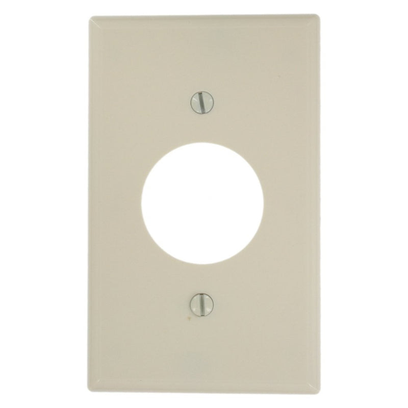 Leviton 78004 1-Gang Single 1.406 Inch Hole Device Receptacle Wallplate, Standard Size, Thermoset, Device Mount, Light Almond