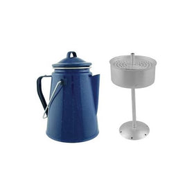 Camping Blue Enamel Coffee Pot with Perculation