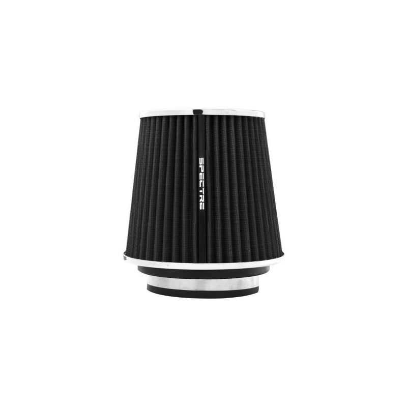 Spectre Performance 8131 Universal Clamp-On Air Filter: Round Tapered; 3 in/3.5 in/4 in (102 mm/89 mm/76 mm) Flange ID; 6.719 in (171 mm) Height; 6 in (152 mm) Base; 4.75 in (121 mm) Top