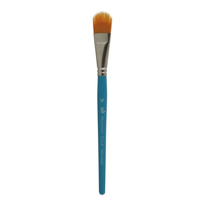 Princeton Select Artiste, Mixed-Media Brushes for Acrylic, Oil, Watercolor Series 3750 Filbert Grainer Synthetic, Size 3/4 Inch