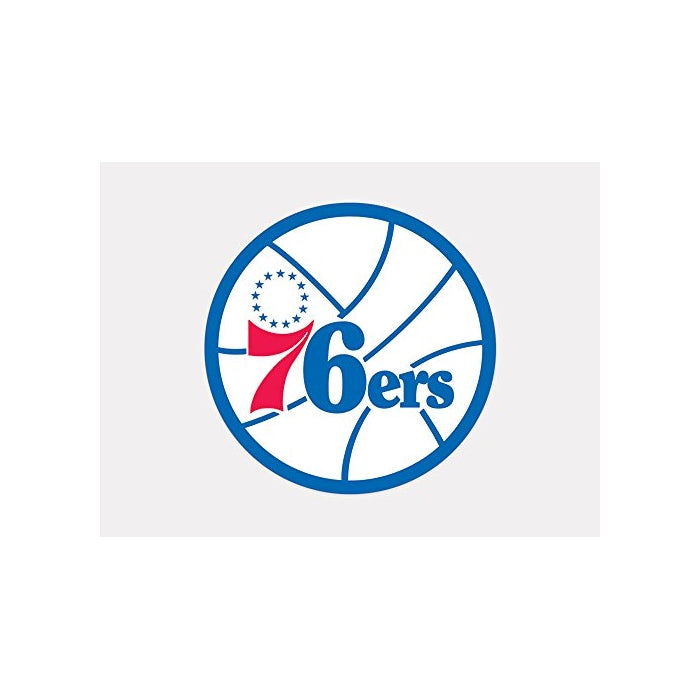 Philadelphia 76ers Official NBA 4"x4" Die Cut Car Decal