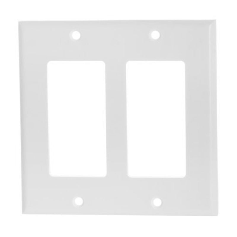 Cmple - White Decoro Wall Plate - 2-Gang