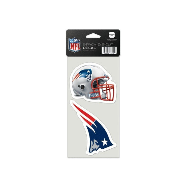 NFL New England Patriots Perfect Cut Decal (Set of 2), 4" x 4"