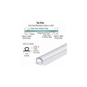 CRL Translucent Vinyl Bulb Seal 5/32" Gap With Pre-Applied Tape by CR Laurence
