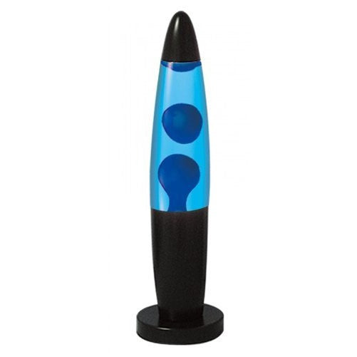 Creative Motion Black Base Liquid Peace Motion Lamp, 16-Inch, Blue Wax/Blue