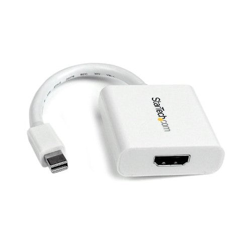 StarTech.com Mini DisplayPort to HDMI Video Adapter Converter 1920x1200 - White Mini DP to HDMI Adapter M/F