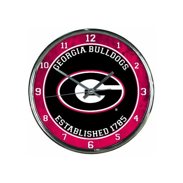 NCAA Georgia Bulldogs Chrome Clock