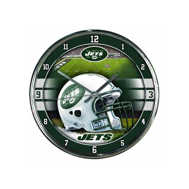 NFL New York Jets Chrome Clock, 12" x 12"