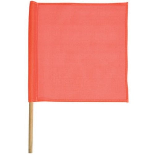Safety Flag SFKV18-24 18-InchMesh Safety Flags, with Dowel Red/Orange