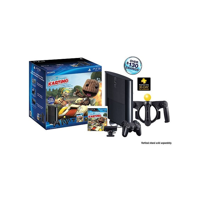 PS3 Slim 250GB Little Big Planet Karting Move Bundle (PlayStation 3)