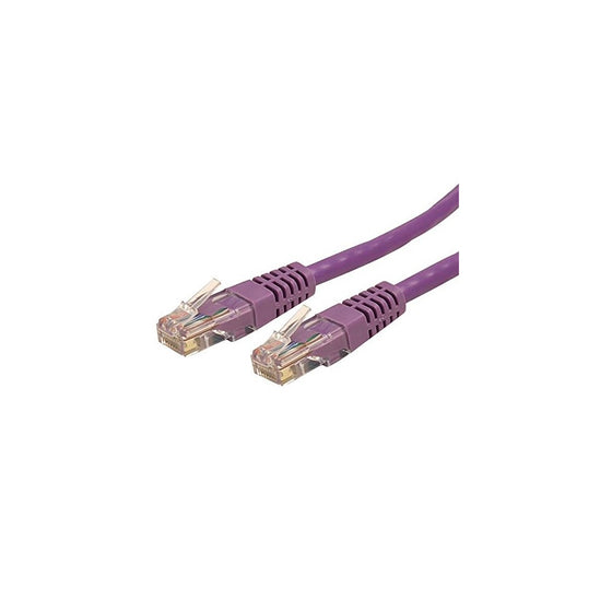 StarTech.com 25 ft Cat 6 Purple Molded RJ45 UTP Gigabit Cat6 Patch Cable - 25ft Patch Cord - 500 MHz 24 AWG Network Cable 25-Feet