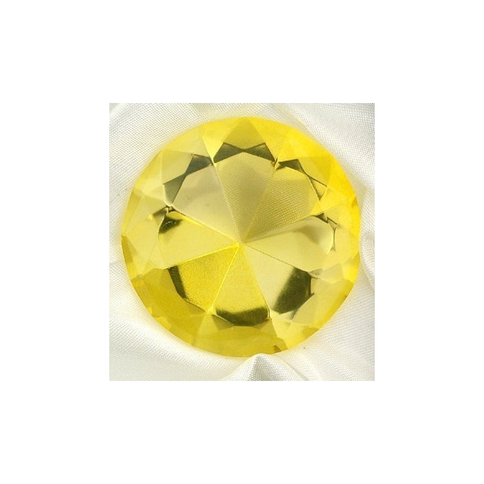 40x25mm Yellow Topaz Faceted Diamond Cut Glass Display Jewels
