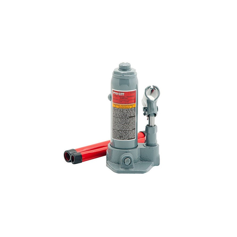 Pro-Lift B-002D Grey Hydraulic Bottle Jack - 2 Ton Capacity