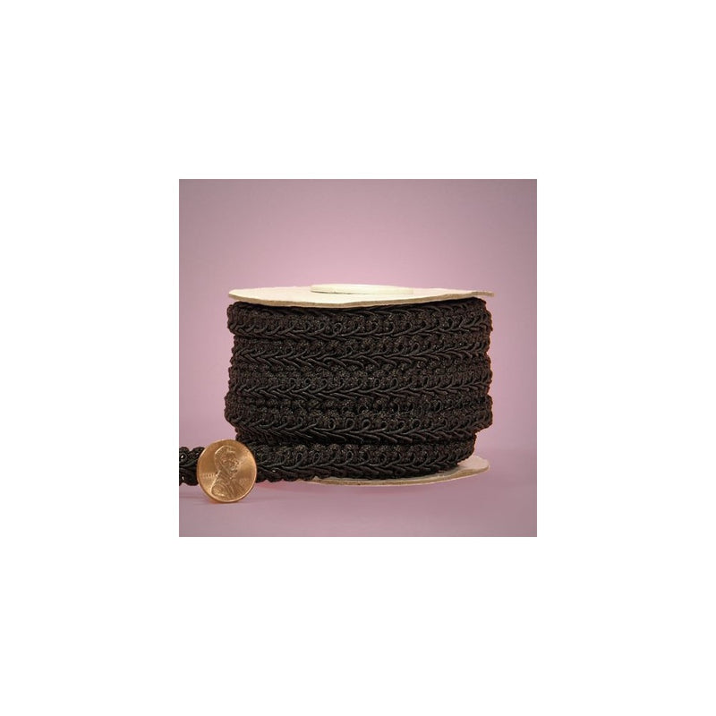 Black Gimp Braid Trim, 5/8" X 10yd