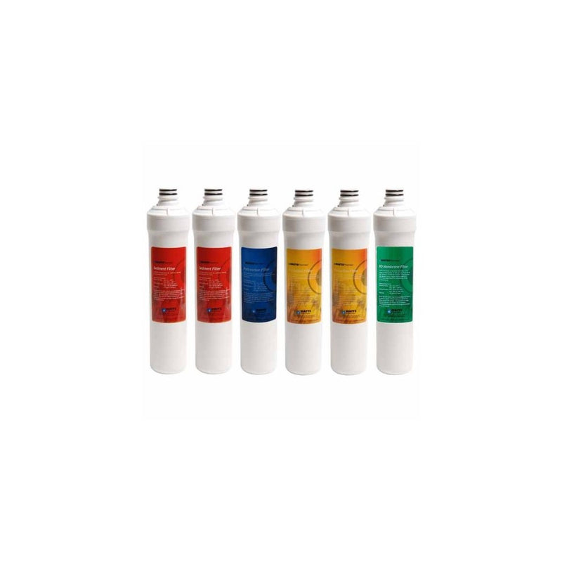 Watts Premier W-2R-2Y-1B-1G Ro Pure Replacement Filter Plus Membrane, 6-pack