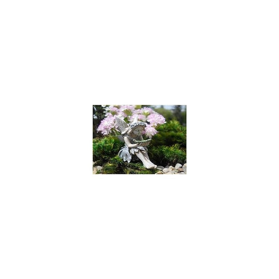 Miniature Garden Fairy Tammy Sitting Holding Leaf Flower Headband