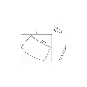 Genuine Ford BA8Z-7403137-A Windshield Molding