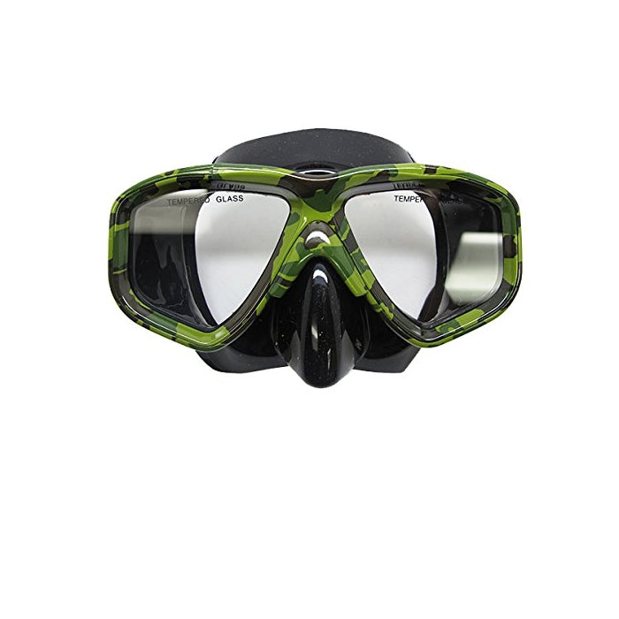 Scuba Diving Spearfishing Low Volume Silicone Camouflage Dive Mask