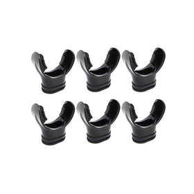 Scuba Choice Scuba Diving Black Regulator Octopus Mouthpieces with Regulator Tie (6-Piece) Perfect for Dive shops and Dive Resorts