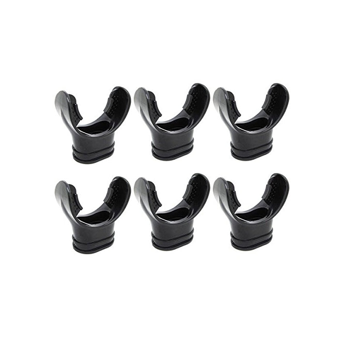 Scuba Choice Scuba Diving Black Regulator Octopus Mouthpieces with Regulator Tie (6-Piece) Perfect for Dive shops and Dive Resorts