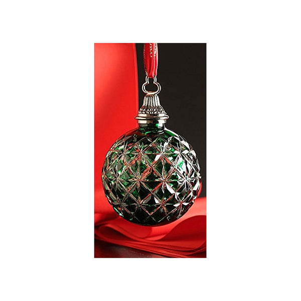Waterford Annual Cased Ball Ornament - Emerald - NEW