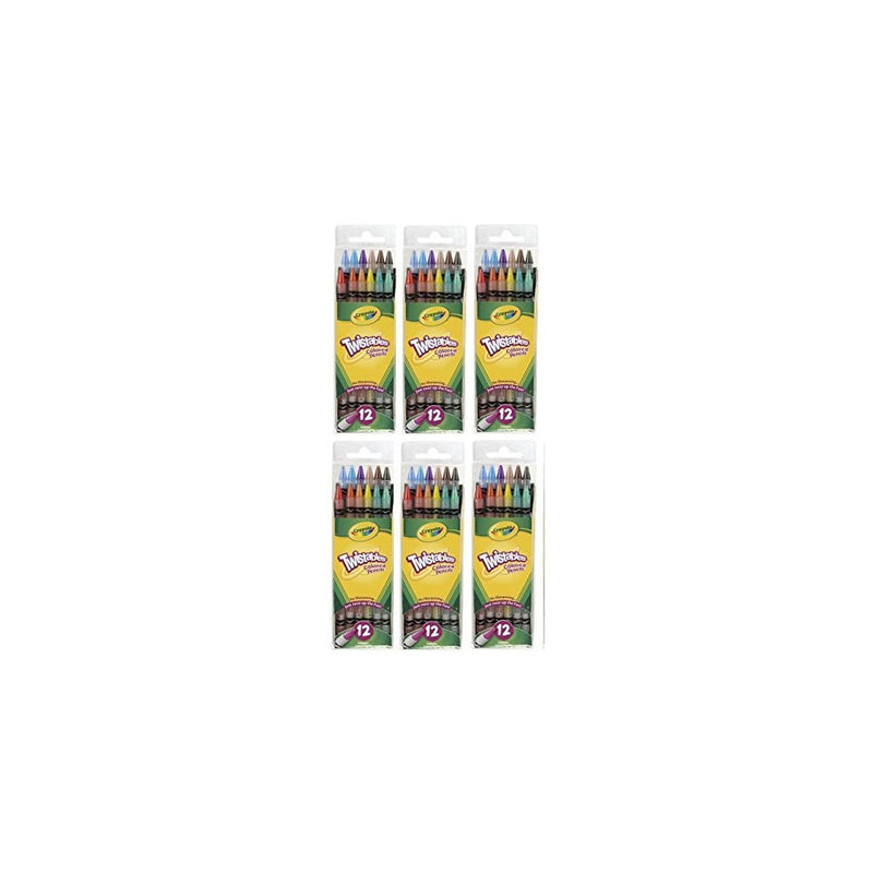 Crayola Twistables Colored Pencils, No Sharpening Needed, 12 Count (Pack of 6) Total 72 Pencils