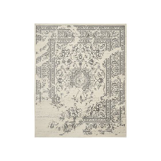 Safavieh Adirondack Collection ADR101B Ivory and Silver Area Rug, 8 feet by 10 feet (8' x 10')