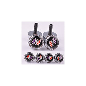4 Pcs Separate Chrome LICENSE PLATE FRAME Bolt Screws For Buick