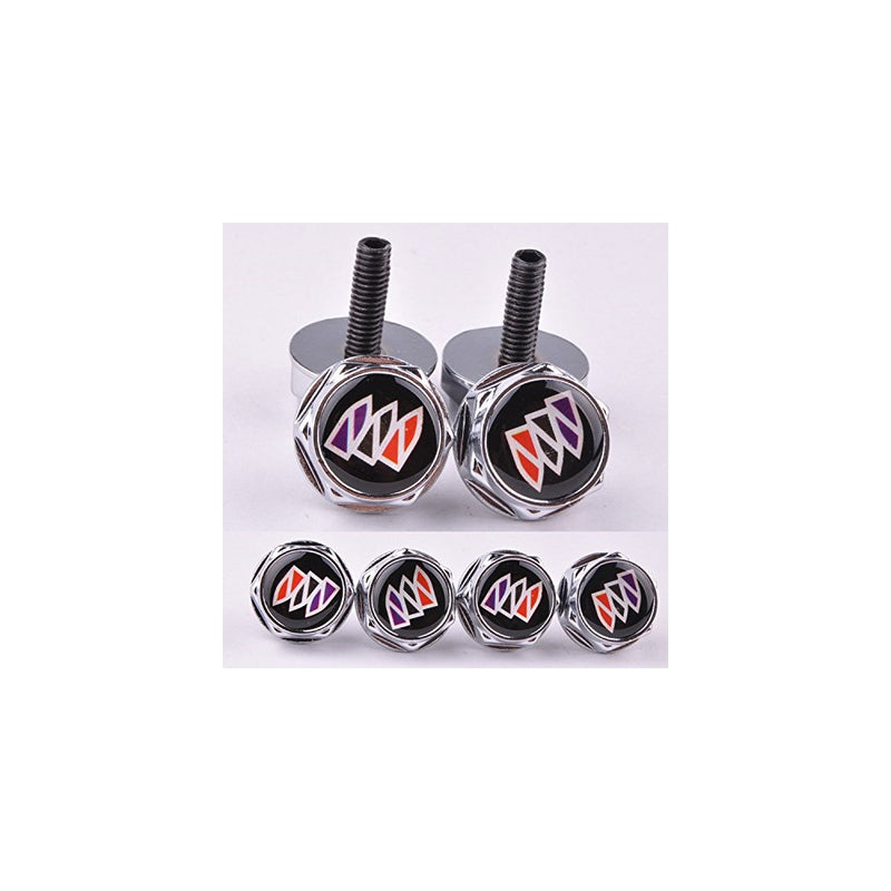 4 Pcs Separate Chrome LICENSE PLATE FRAME Bolt Screws For Buick