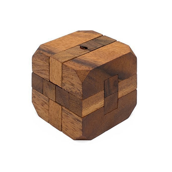 Hidden Passage: Handmade & Organic 3D Brain Teaser Wooden Puzzle for Adults from SiamMandalay with SM Gift Box(Pictured)