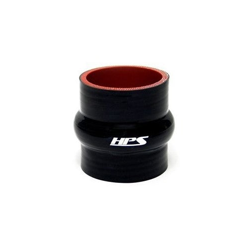 HPS HTSHC-175-L6-BLK Silicone High Temperature 4-ply Reinforced Straight Hump Coupler Hose, 80 PSI Maximum Pressure, 6" Length, 1.75" ID, Black