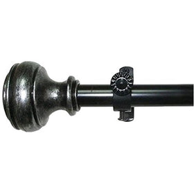 Achim Home Furnishings Buono II Rod with Bradford Finial, 48-Inch Extends to 86-Inch