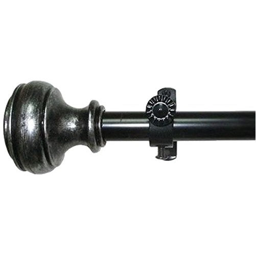 Achim Home Furnishings Buono II Rod with Bradford Finial, 48-Inch Extends to 86-Inch