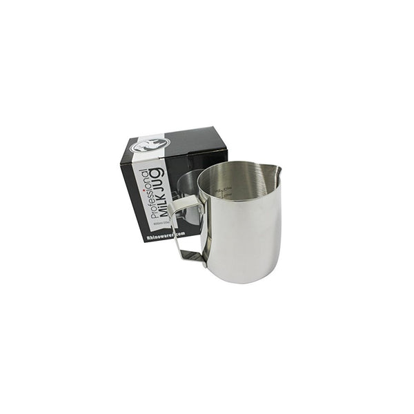 BrewGlobal Rhinoware Professional Milk Pitcher, Stainless Steel 20 oz (RHMJ20oz)