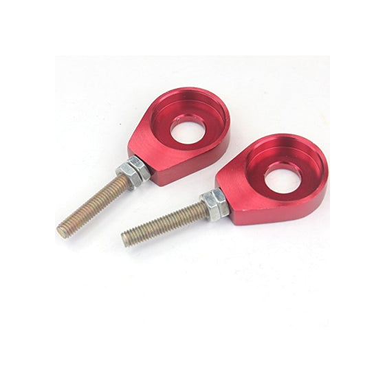 Wingsmoto Chain Adjuster Tensioner CNC 15mm 110cc 125cc Pit Dirt Bike for Lifan YX SSR Red