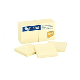 Highland Notes, 3 x 3-Inches, Yellow, 12-Pads/Pack (2, 3 in x 3 in)