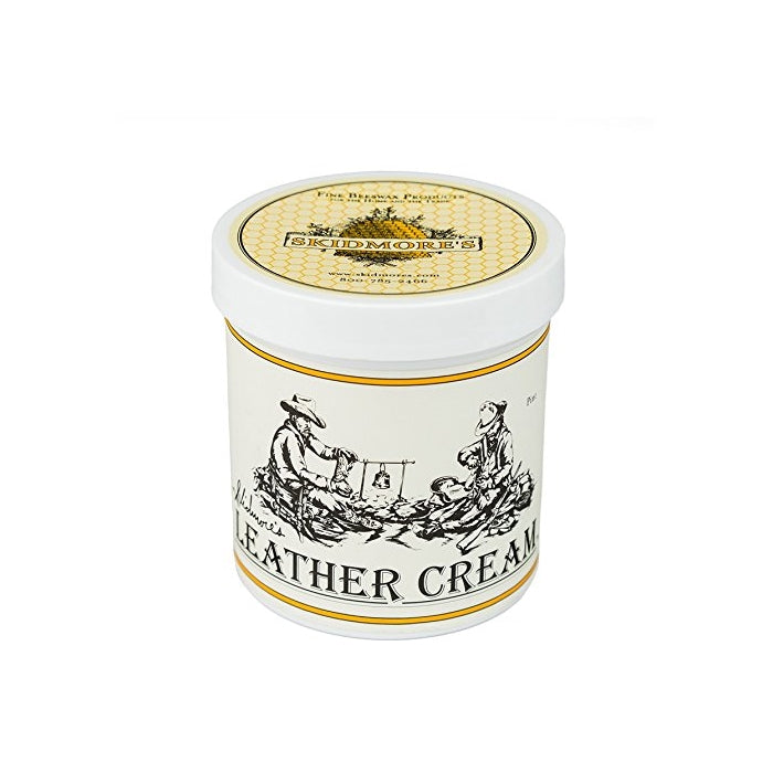 Skidmore's Original Leather Cream | 100% Natural Non Toxic Water Repellent Formula is a Cleaner and Conditioner | Repair a Saddle, Riding Boots, Jacket, Gloves, Chaps, Tack, Belt,Faux Leather | 16oz