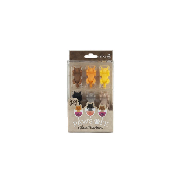 TrueZoo Paws Off Glass Markers (Set of 6) by