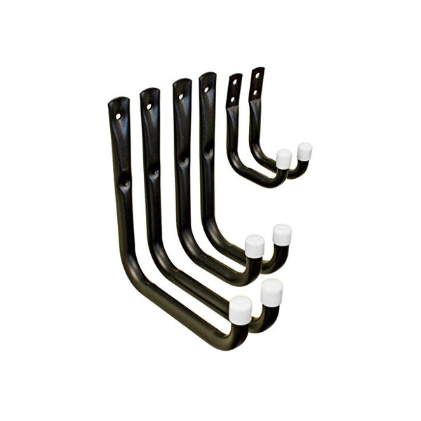 Shepherd Hardware 8088E Heavy Duty Steel Garage Storage / Utility Hooks, 6 Pack