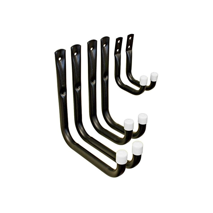 Shepherd Hardware 8088E Heavy Duty Steel Garage Storage / Utility Hooks, 6 Pack