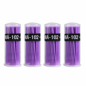 Shintop 400pcs Disposable Micro Applicator Brushes Great for Dental/Oral/Makeup (Purple, 1.5mm)