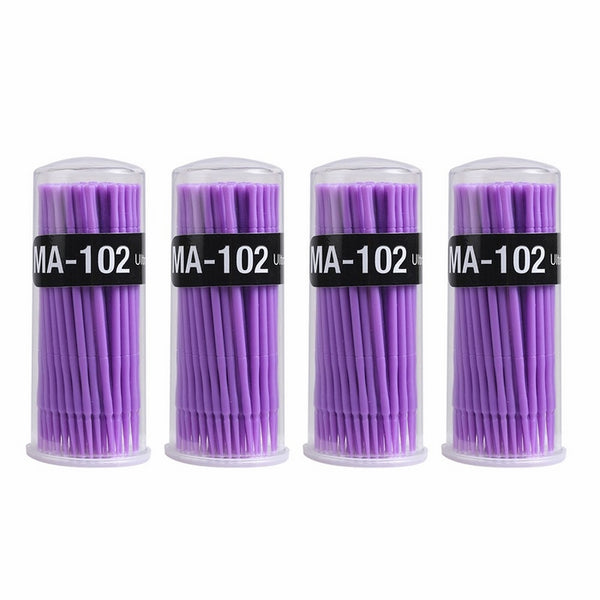 Shintop 400pcs Disposable Micro Applicator Brushes Great for Dental/Oral/Makeup (Purple, 1.5mm)