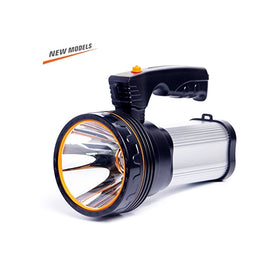 ROMER LED Rechargeable Handheld Searchlight High-power Super Bright 9000 MA 6000 LUMENS CREE Tactical Spotlight Torch Lantern Flashlight (Silver)