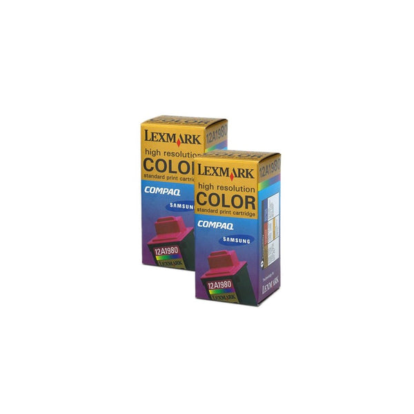 Lexmark 12A1980 Color Ink Cartridge Twin Pack