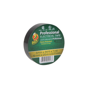 Duck Brand 393119 Professional Electrical Tape, 0.75-Inch by 66-Feet, Single Roll, Black