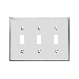 Jackson Deerfield 9cs103 3-toggle Polished Chrome Wallplate