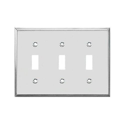 Jackson Deerfield 9cs103 3-toggle Polished Chrome Wallplate